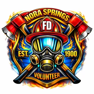 Nora Springs Farm Fire Department logo